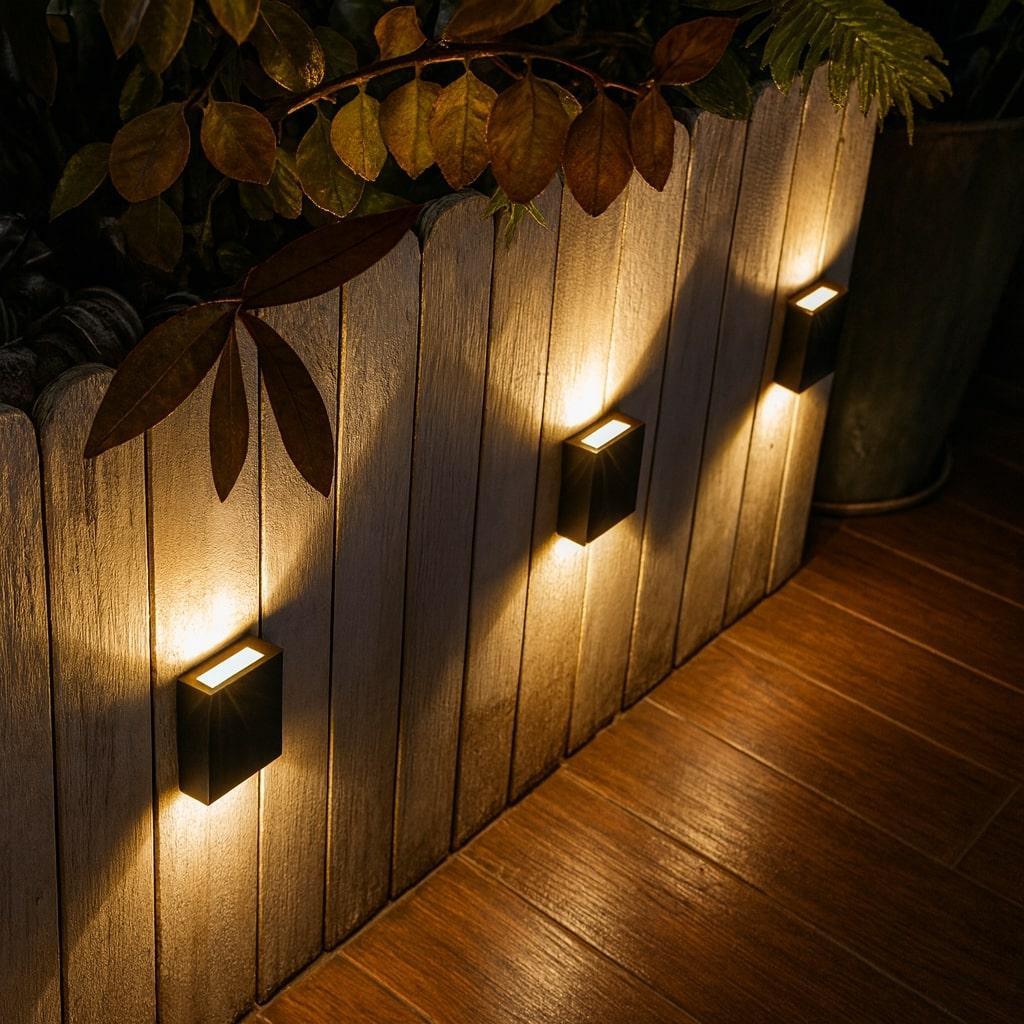 Zonne-energie LED Wandlamp voor Buiten – IP65 Weerbestendig