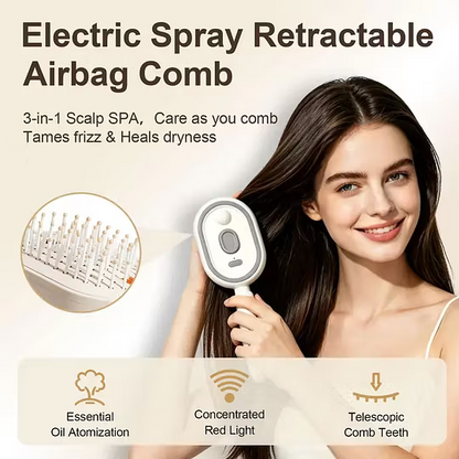 Elektrische Massageborstel met Sprayfunctie voor Alle Haartypes