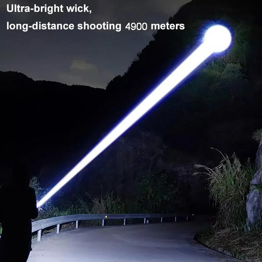 Krachtige LED Zaklamp 7500 Lumen – IPX7 Waterdicht & USB-C Oplaadbaar
