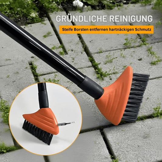 3-in-1 Voegenborstel met Verstelbare Steel voor Terras, Oprit en Stoep