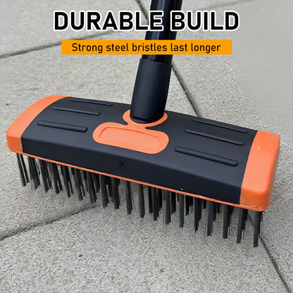 3-in-1 Voegenborstel met Verstelbare Steel voor Terras, Oprit en Stoep