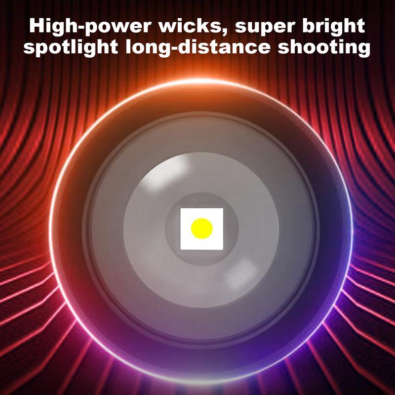 LED Zaklamp met Powerbankfunctie – Oplaadbaar, Zoombaar & Weerbestendig
