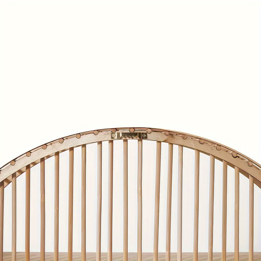 Rond bamboe wandrek handgemaakt – natuurlijke wanddecoratie