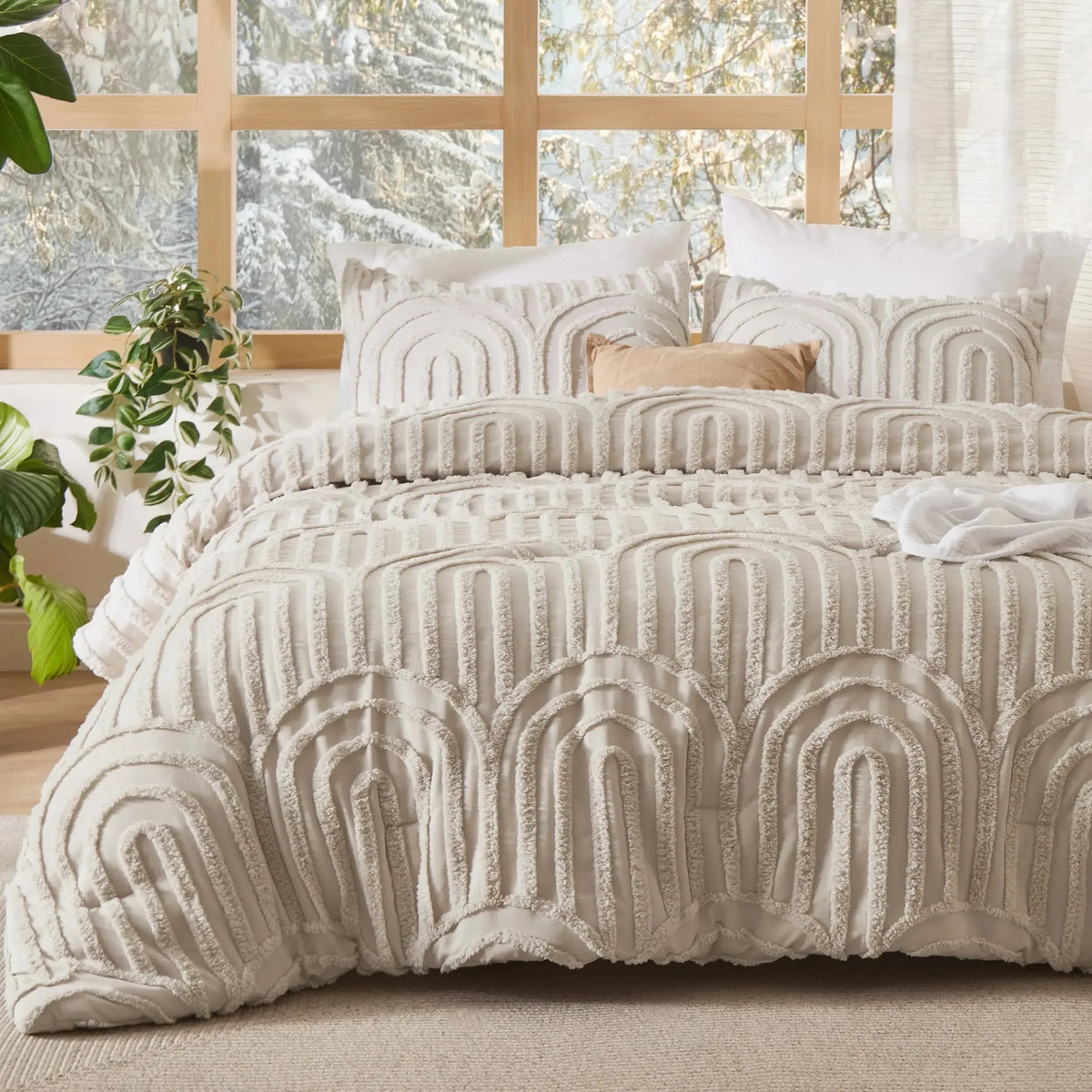 Getuft Boho Beddengoed Set – zachte deken voor elk seizoen