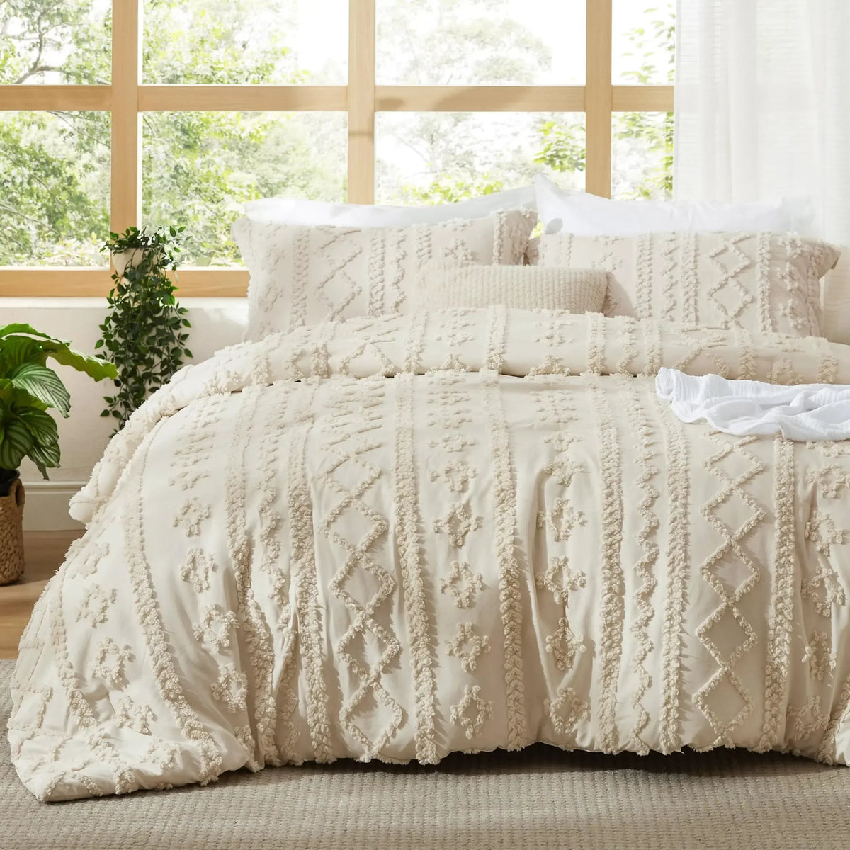 Getuft Boho Beddengoed Set – zachte deken voor elk seizoen