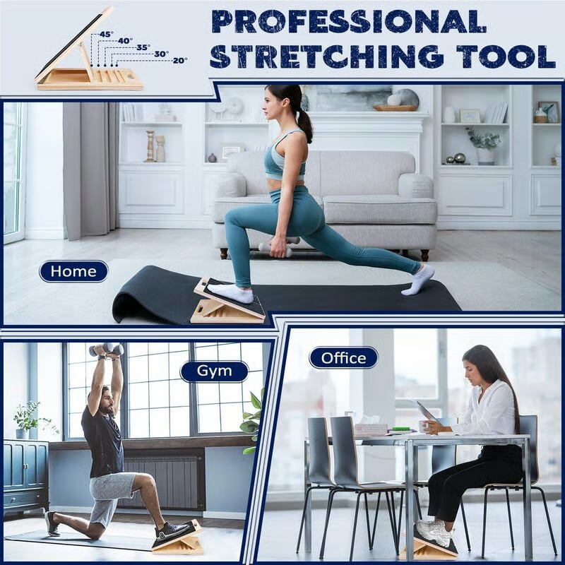 Houten Schuine Plank voor Stretching, Balans en Flexibiliteit