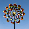 Decoratieve Metalen Tuin Windmolen met Bloemdesign – Weerbestendig