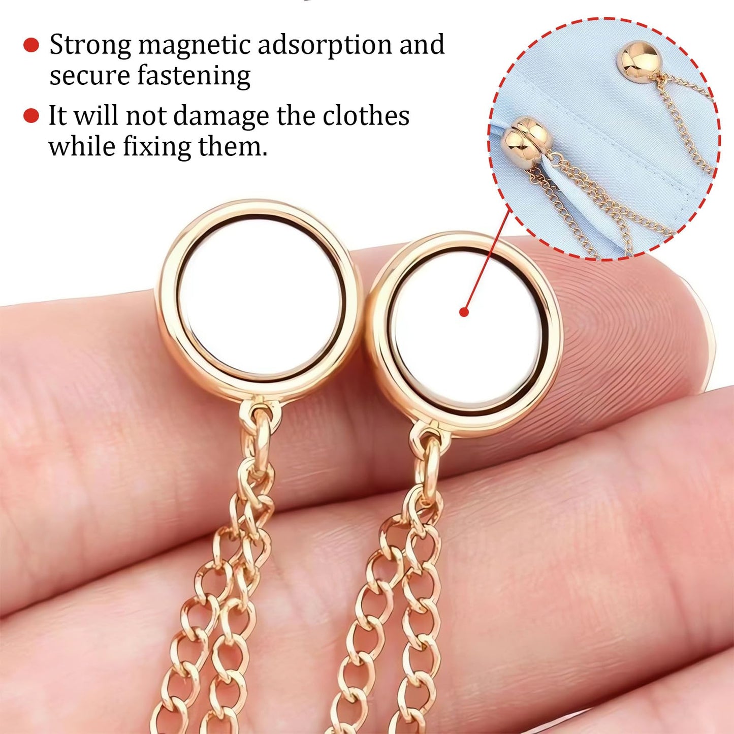 Magnetische Kledingclips voor Perfecte Pasvorm – Set van 8