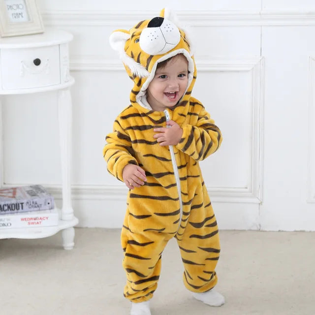 Baby romper met tiermotief – zacht, ademend en comfortabel