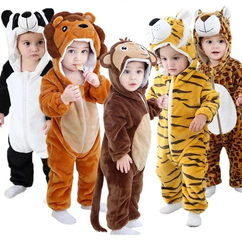 Baby romper met tiermotief – zacht, ademend en comfortabel