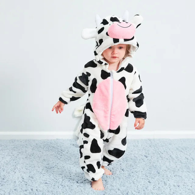 Baby romper met tiermotief – zacht, ademend en comfortabel