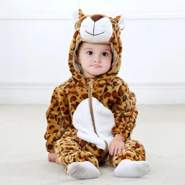 Baby romper met tiermotief – zacht, ademend en comfortabel