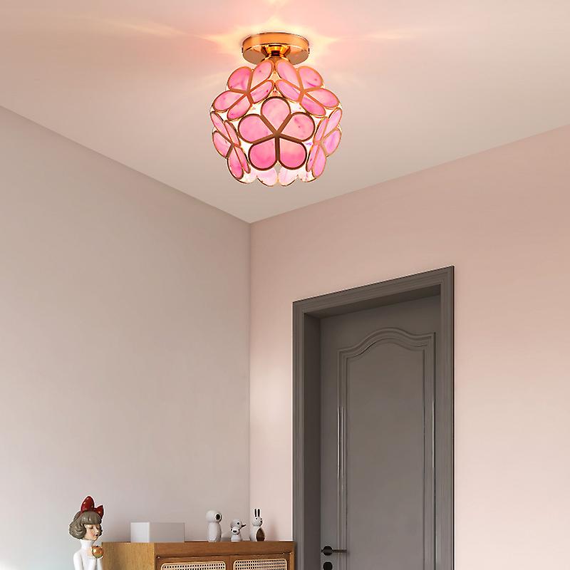 Bloemvormige plafondlamp met kristaldesign voor elegante ruimtes