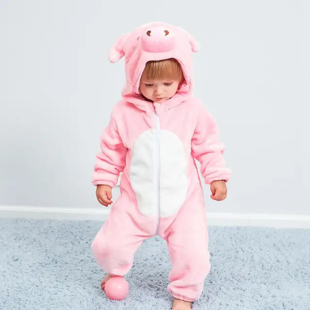 Baby romper met tiermotief – zacht, ademend en comfortabel