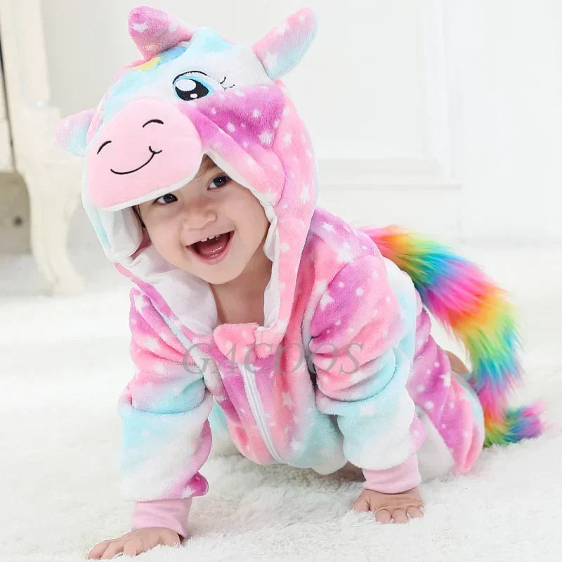 Baby romper met tiermotief – zacht, ademend en comfortabel