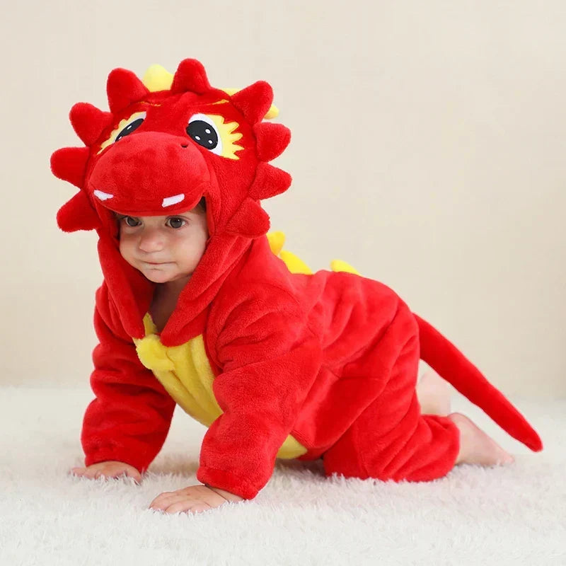 Baby romper met tiermotief – zacht, ademend en comfortabel