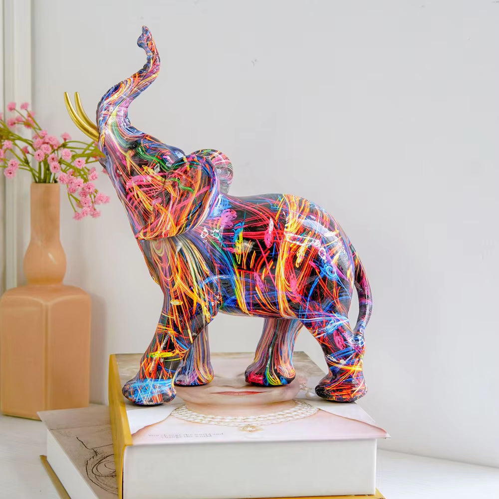 Decoratief sculptuur van resin met gekleurde oppervlaktestructuur