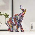Decoratief sculptuur van resin met gekleurde oppervlaktestructuur