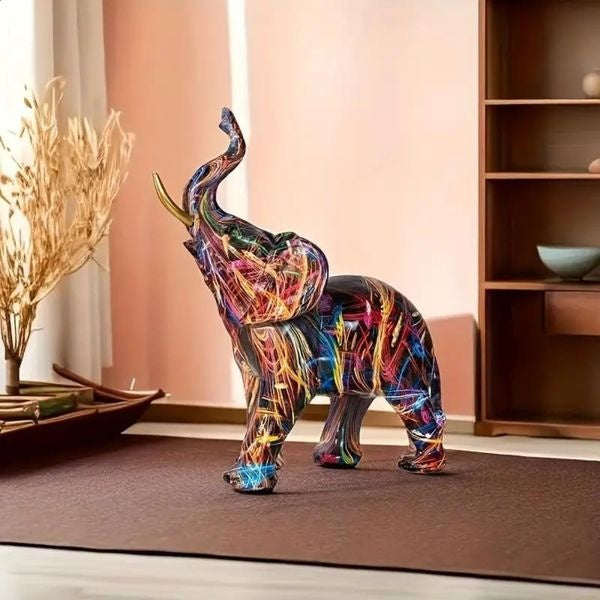 Decoratief sculptuur van resin met gekleurde oppervlaktestructuur