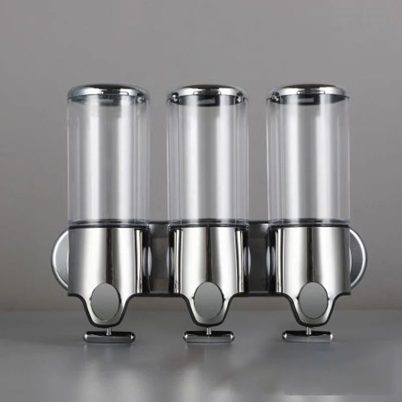 Wandzeepdispenser met 3 Compartimenten – Zonder Boren Monteerbaar