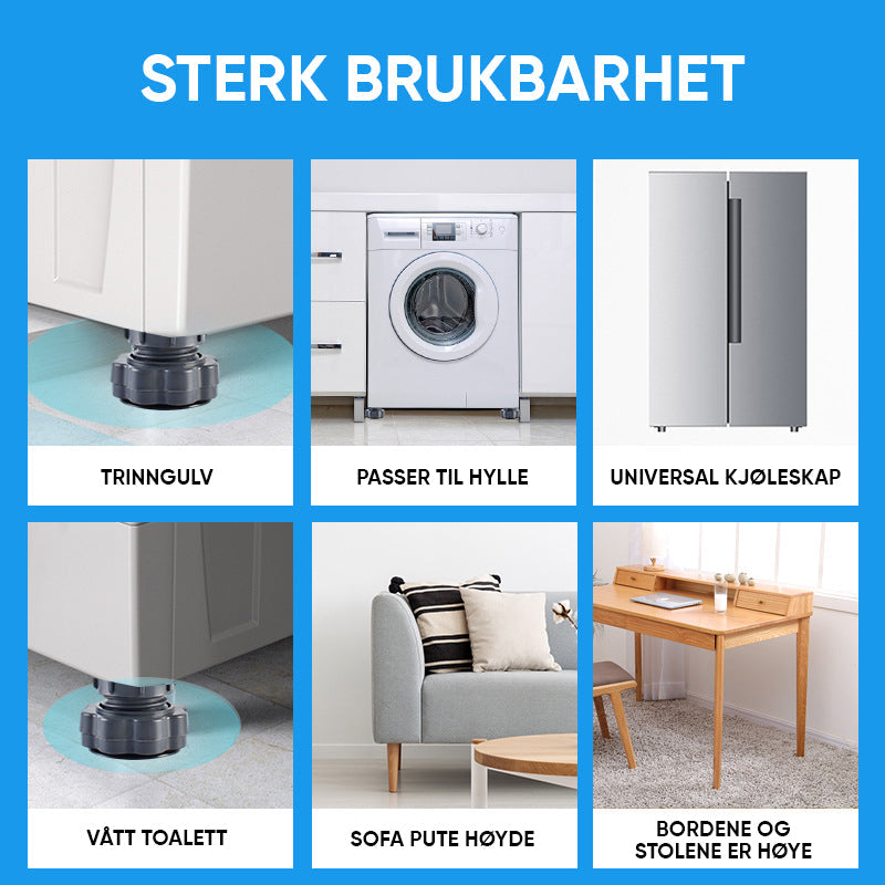 Antitrillingsvoetjes voor Wasmachine, Droger en Koelkast