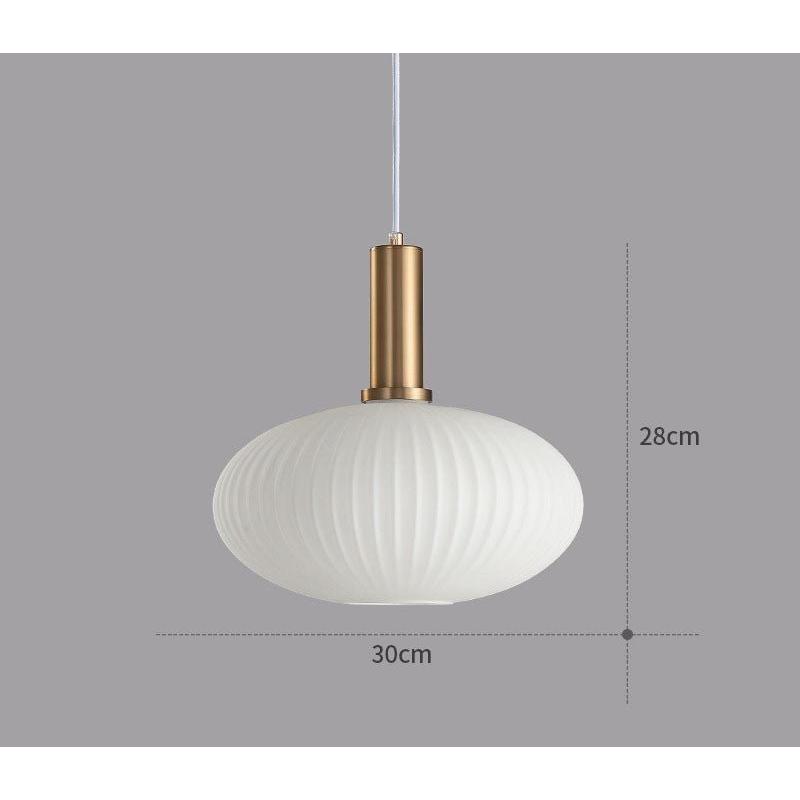 Hanglamp Ribbeldglas Vintage – Hanglamp met Gouden Fitting E27