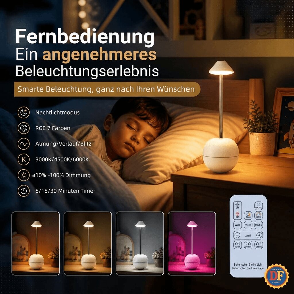 LED tafellamp met afstandsbediening en USB-aansluiting