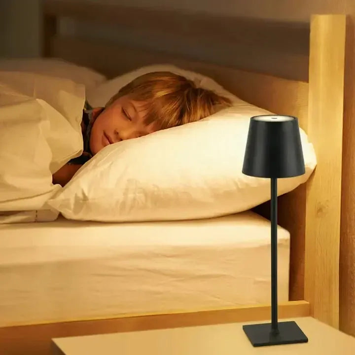 Draadloze LED-tafellamp met touch-dimmer en USB-C accu