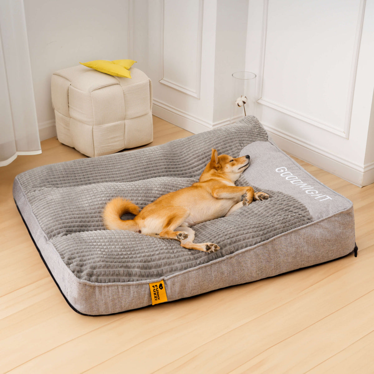 Orthopedisch hondenkussen met hoofdkussen – Memory Foam voor grote honden