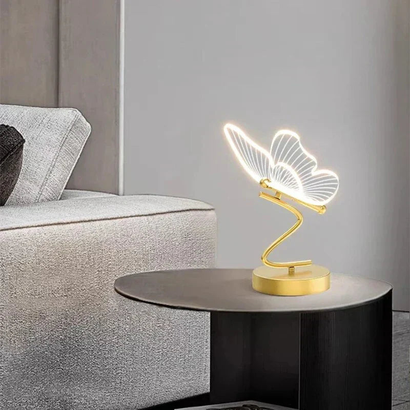 LED tafellamp van ijzer en acryl – compact modern design