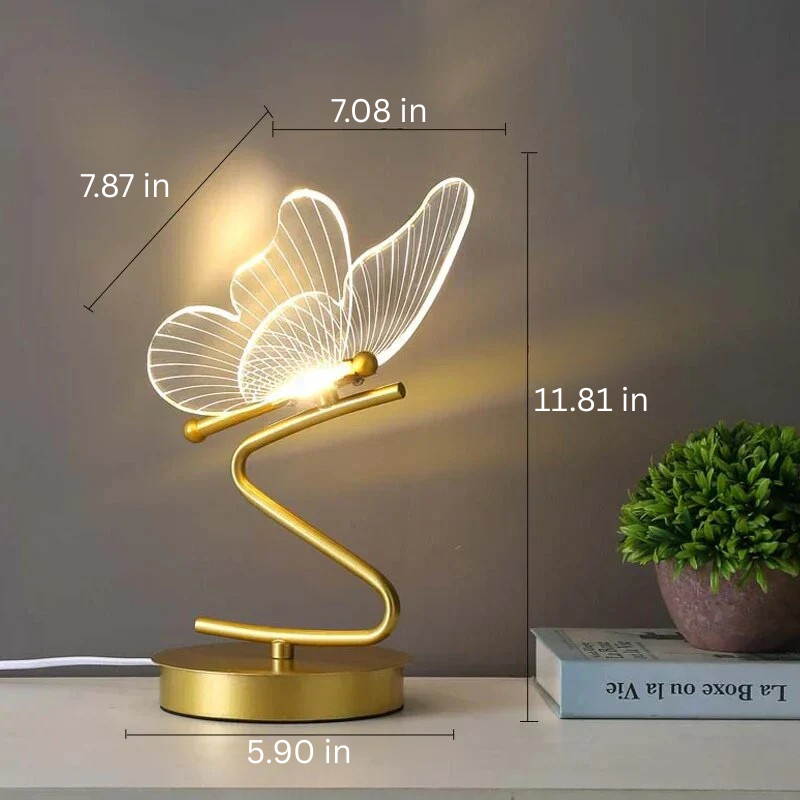 LED tafellamp van ijzer en acryl – compact modern design