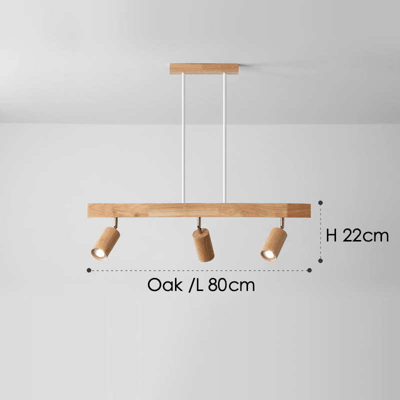 Houten plafondlamp verstelbaar – minimalistisch warmwit licht