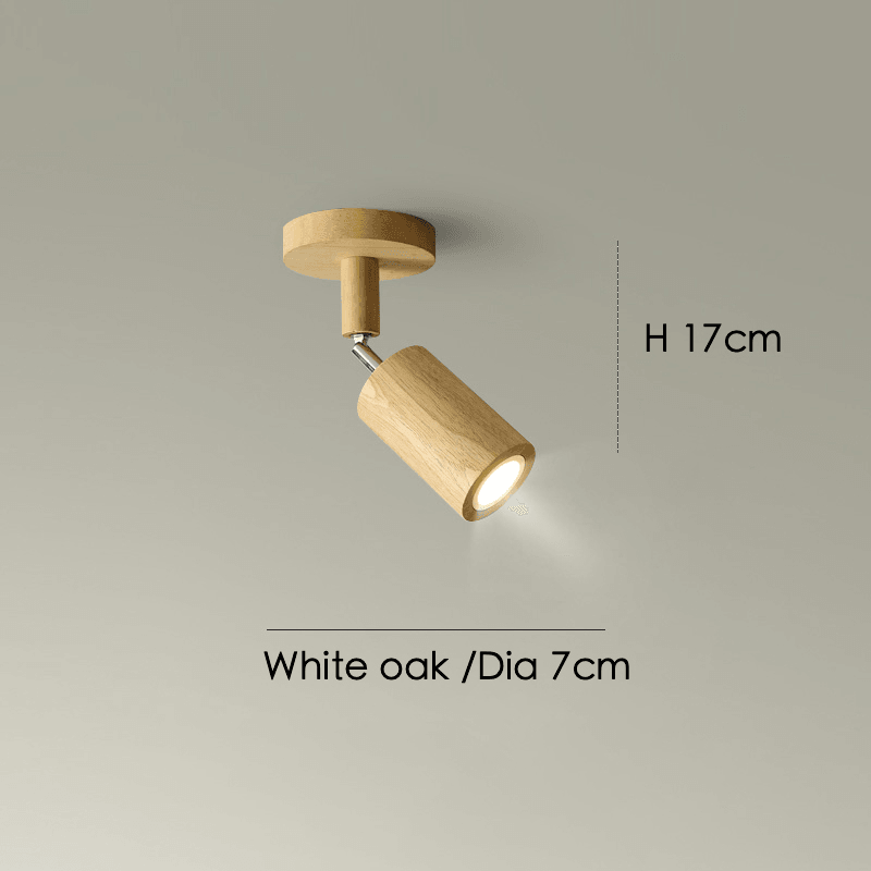 Houten plafondlamp verstelbaar – minimalistisch warmwit licht