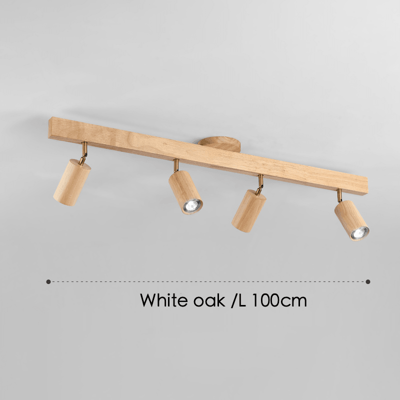 Houten plafondlamp verstelbaar – minimalistisch warmwit licht