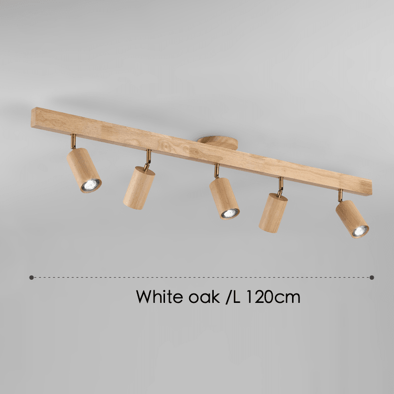 Houten plafondlamp verstelbaar – minimalistisch warmwit licht