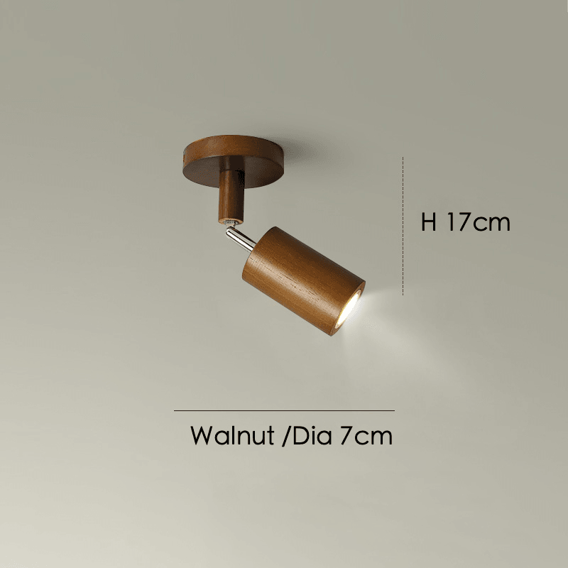 Houten plafondlamp verstelbaar – minimalistisch warmwit licht
