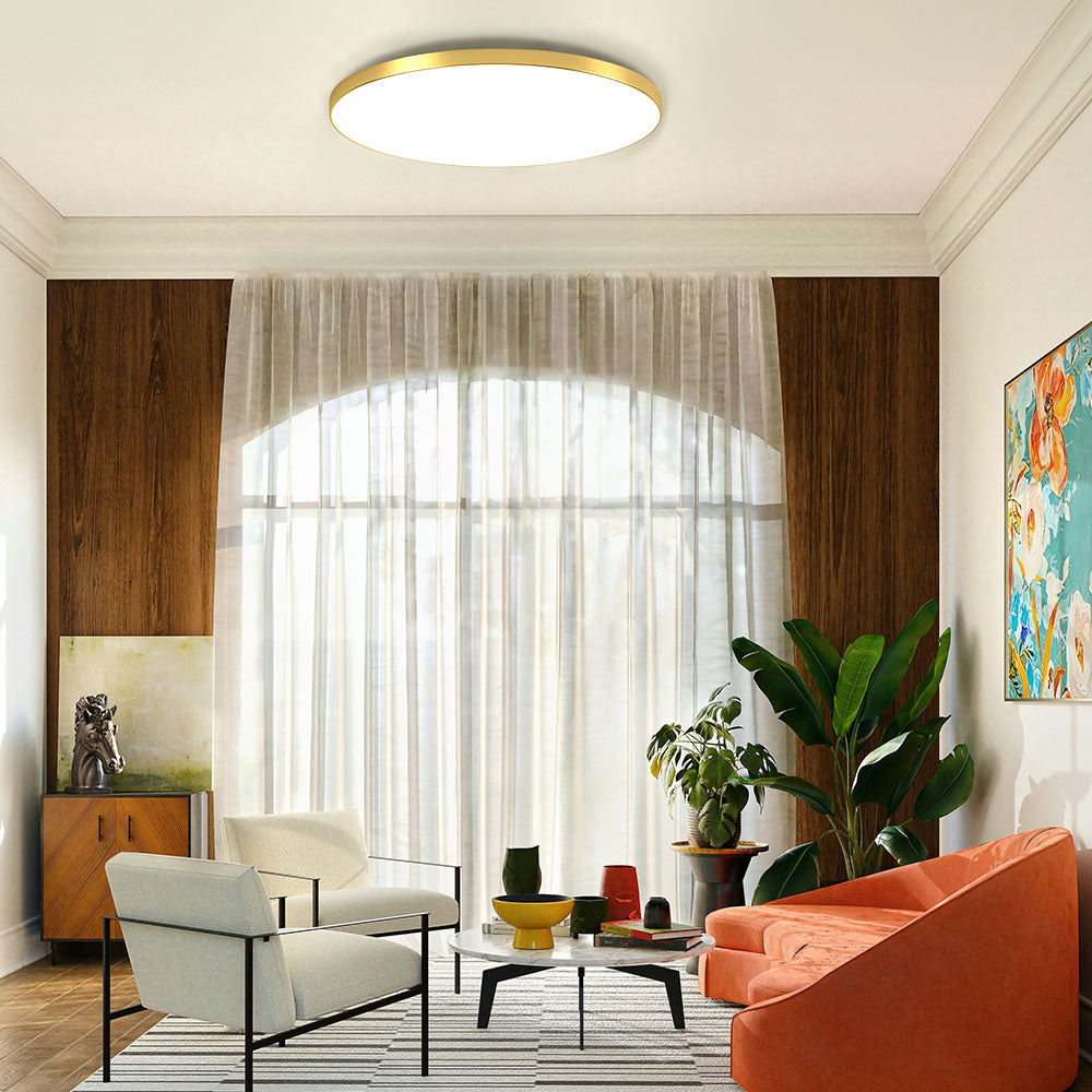 Ronde LED plafondlamp plat – modern voor woon- en slaapkamer