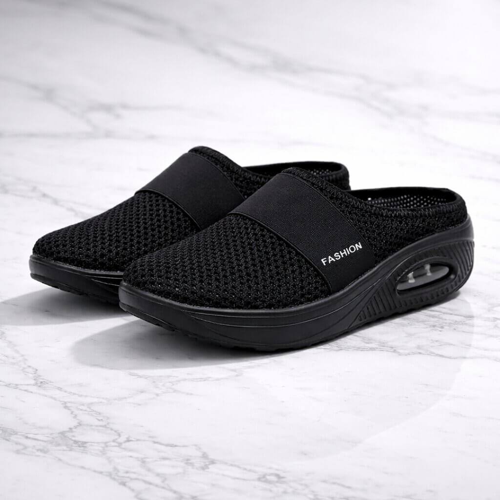 Instap pantoffels met luchtzool – licht en ademend huisschoeisel