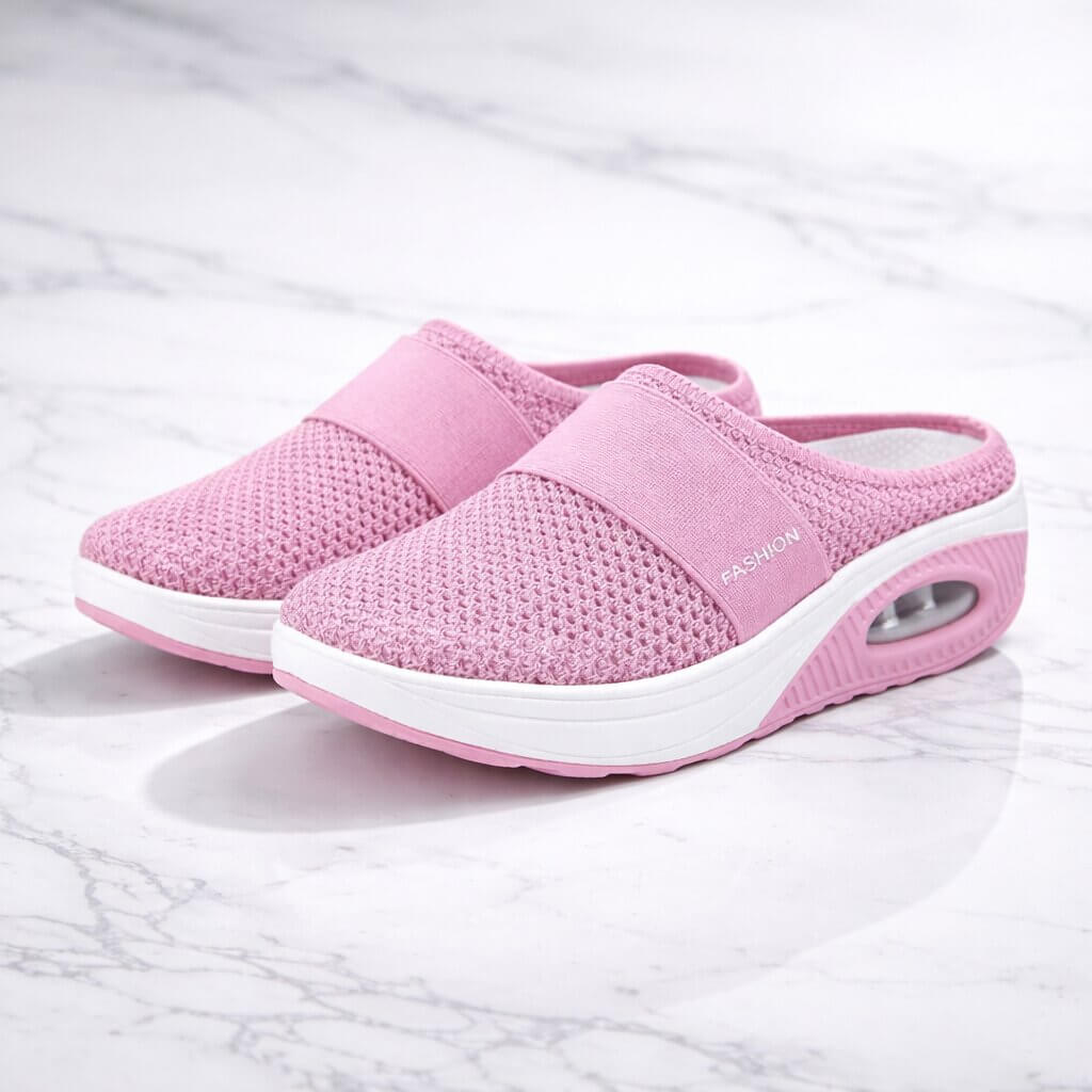 Instap pantoffels met luchtzool – licht en ademend huisschoeisel
