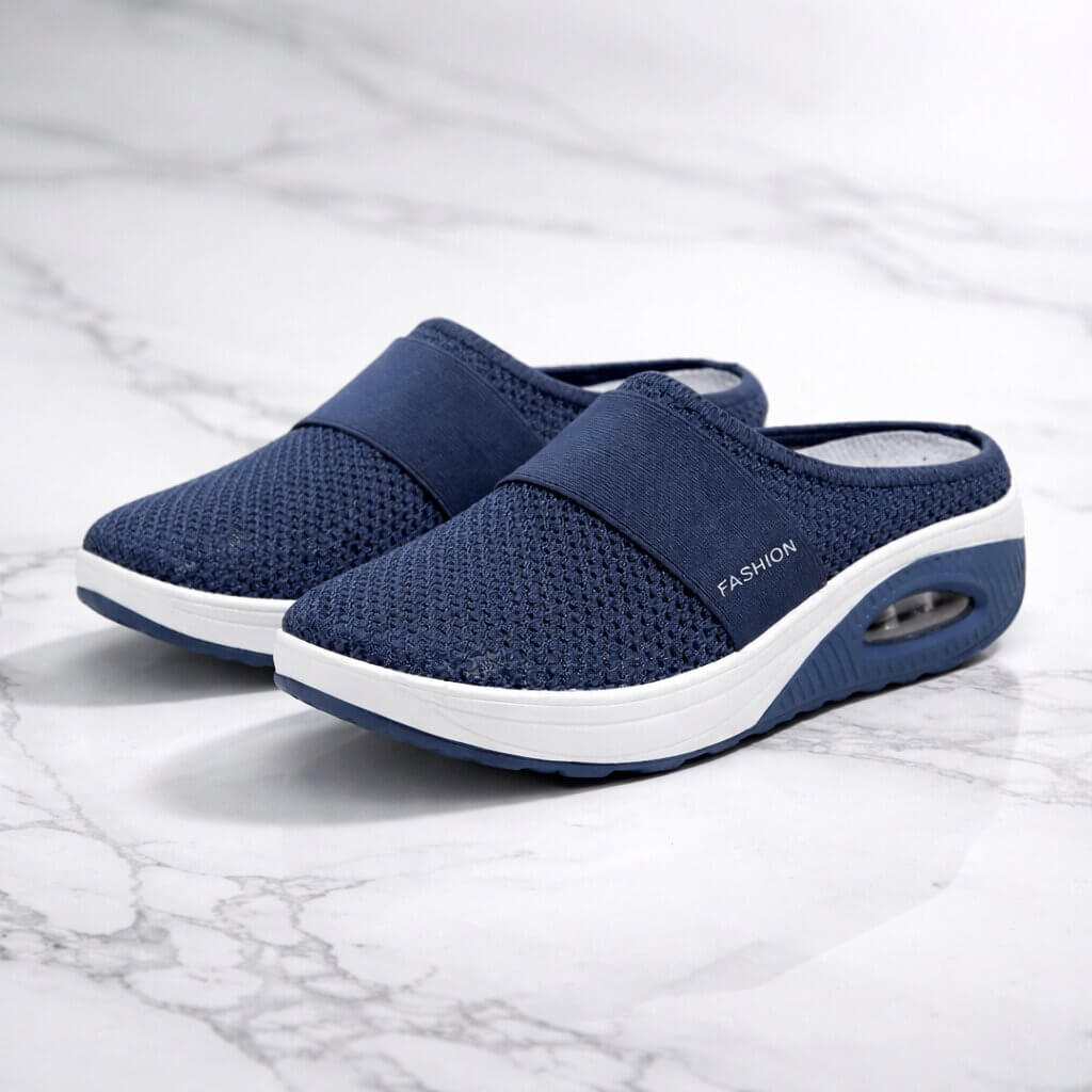 Instap pantoffels met luchtzool – licht en ademend huisschoeisel