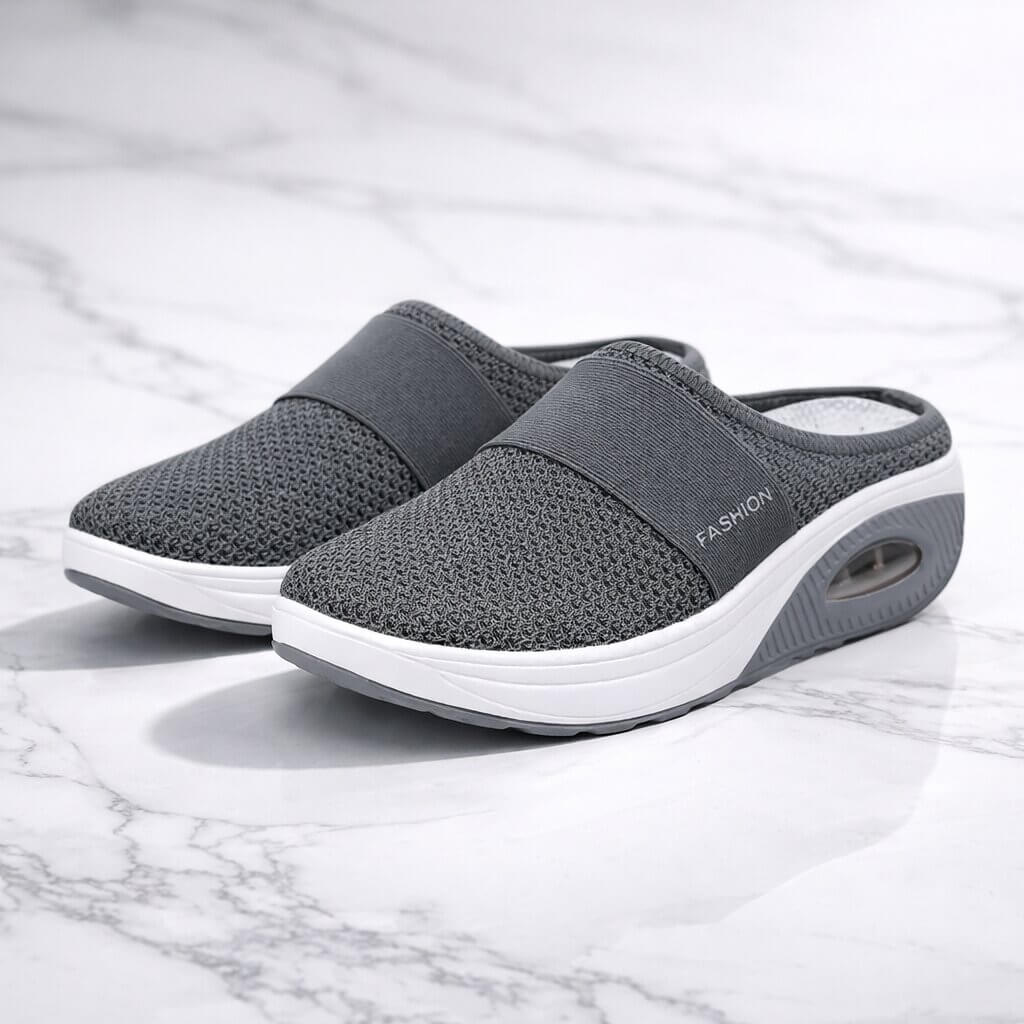 Instap pantoffels met luchtzool – licht en ademend huisschoeisel