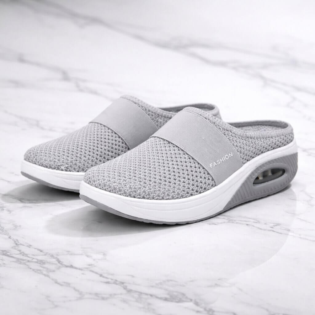 Instap pantoffels met luchtzool – licht en ademend huisschoeisel