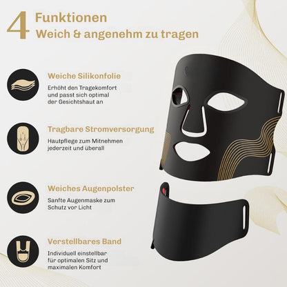 LED Gezichtsmasker met Roodlicht Therapie voor Huidverzorging Thuis