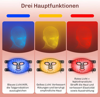 LED Gezichtsmasker met Roodlicht Therapie voor Huidverzorging Thuis