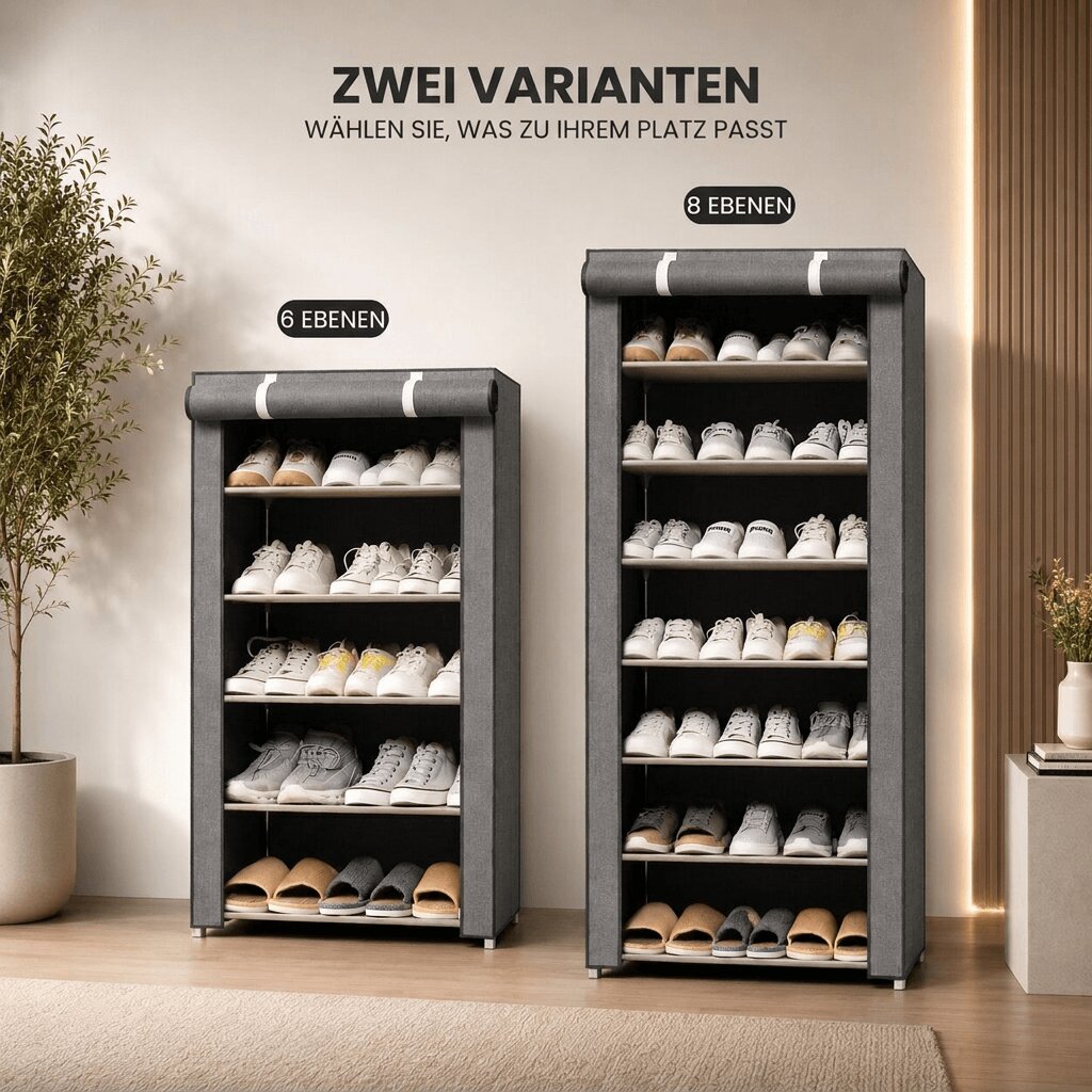 Schoenenkast met stofbescherming – schoenen overzichtelijk bewaren