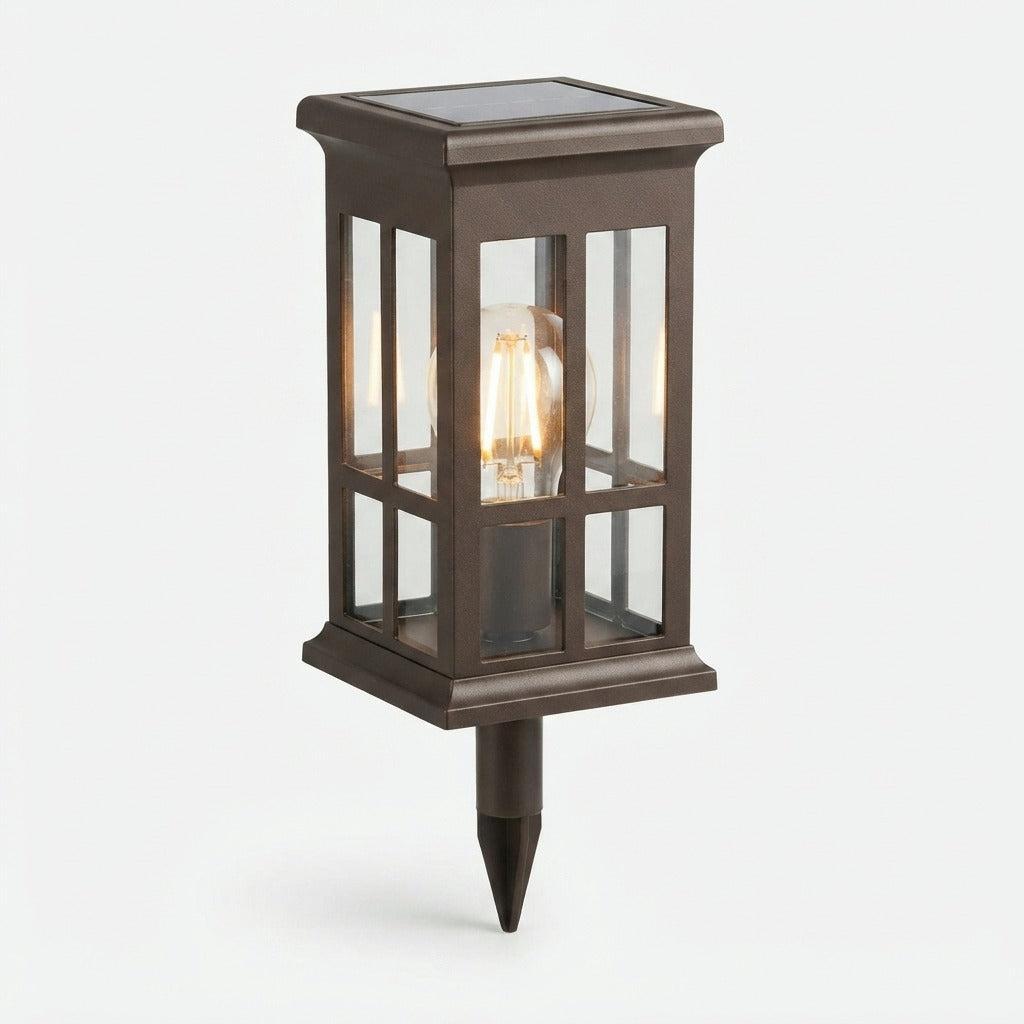Tuinlamp Lantaarn-Design met Gloeidraad-LED – Set van 2