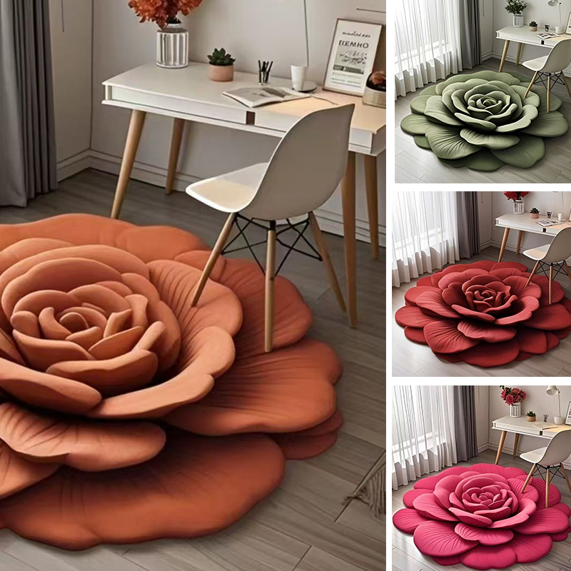 Vloermat met bloemenprint – pluche of diatomiet, antislip