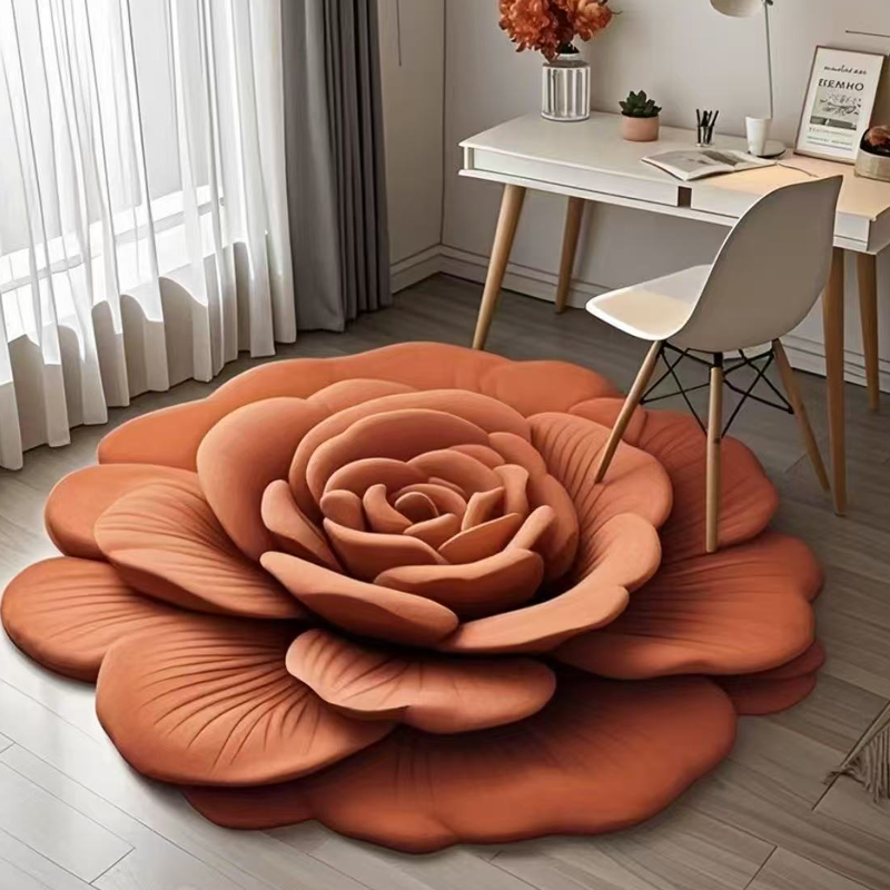 Vloermat met bloemenprint – pluche of diatomiet, antislip