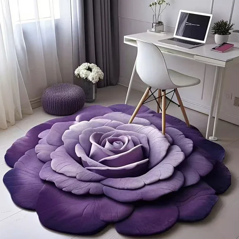 Vloermat met bloemenprint – pluche of diatomiet, antislip