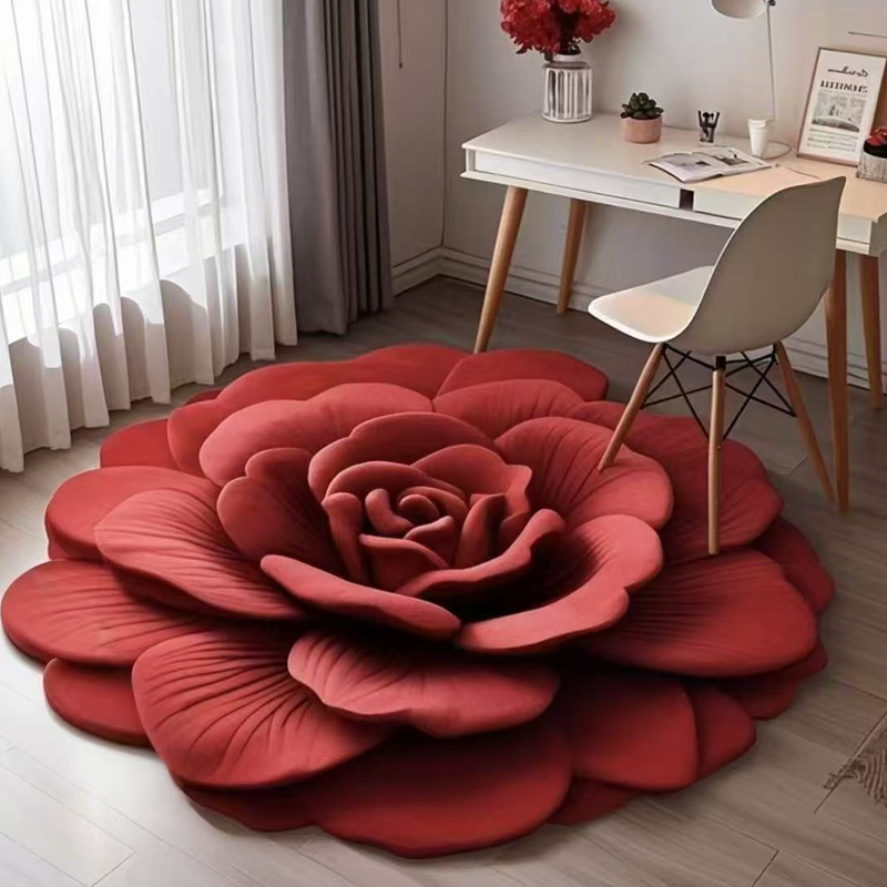 Vloermat met bloemenprint – pluche of diatomiet, antislip
